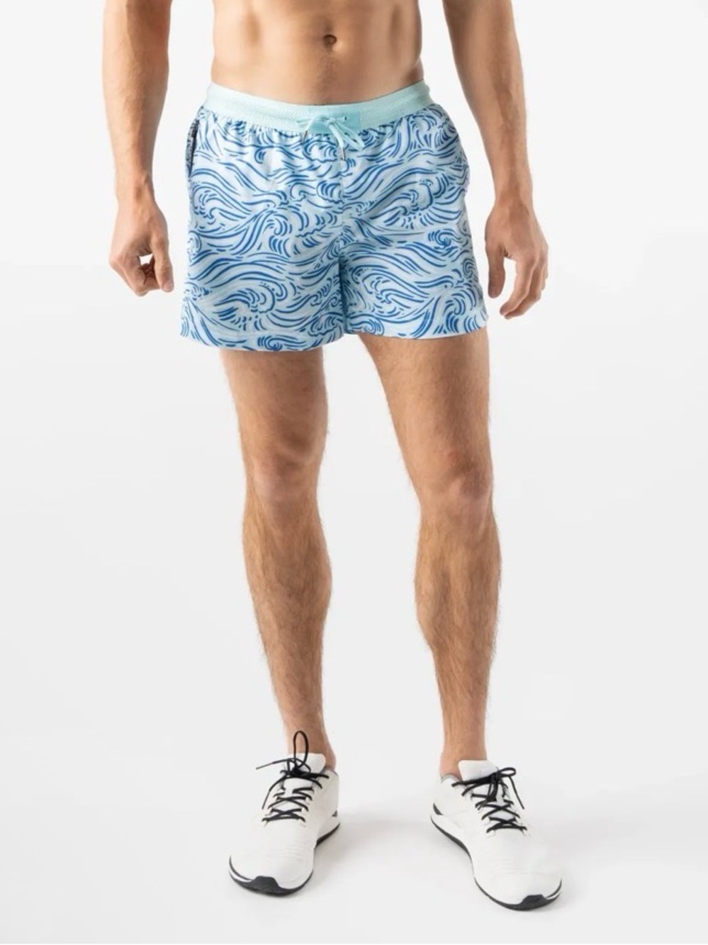 Rabbit Breach break Shorts Men's Teal Floral Swim Board Running